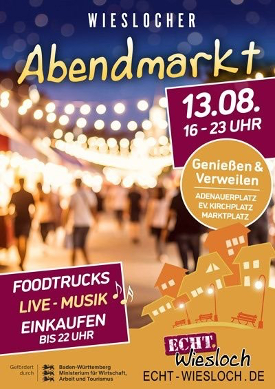 Stadtmarketing wiesloch abendmarkt